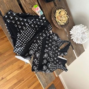 Nani Swimwear Avalon Cut Back Crop and Colorblock Bottoms Medium